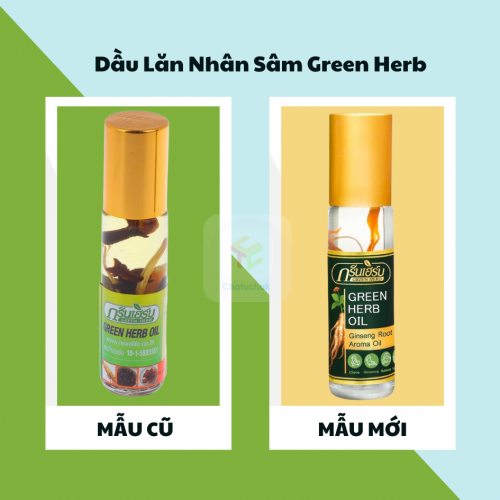 Dầu gió thảo dược nhân sâm Green Herb Oil Thái Lan